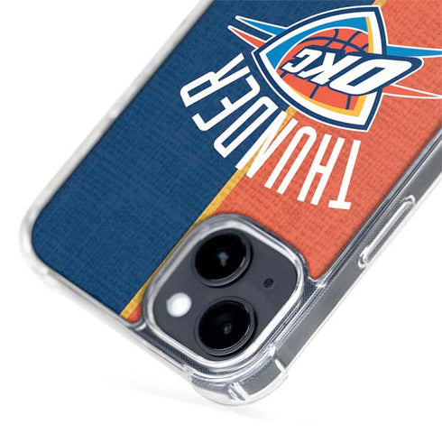 NBA OKC Thunder Split iPhone 15 Plus MagSafe Case