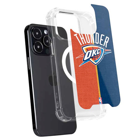 NBA OKC Thunder Split iPhone 14 Pro MagSafe Case