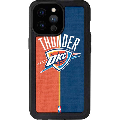 NBA OKC Thunder Split iPhone 14 Pro Max Waterproof Case