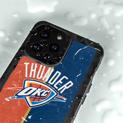 NBA OKC Thunder Split iPhone 14 Pro Max Waterproof Case
