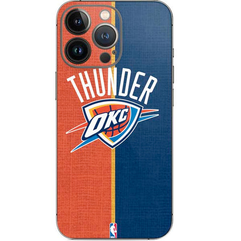 NBA OKC Thunder Split iPhone 14 Pro Skin