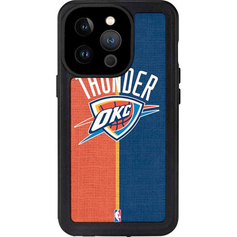 NBA OKC Thunder Split iPhone 14 Pro Waterproof Case