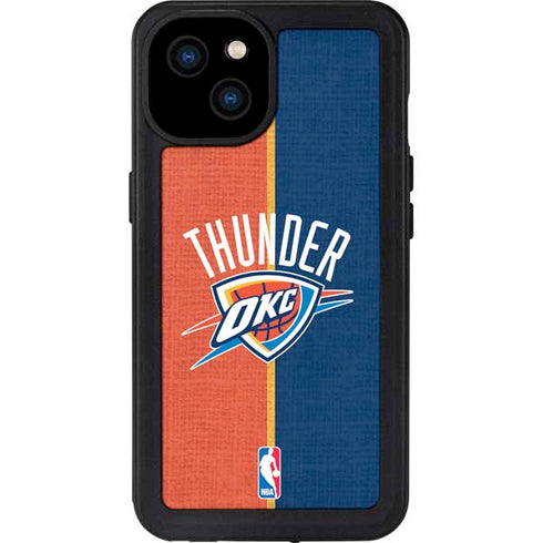 NBA OKC Thunder Split iPhone 15 Plus Waterproof Case