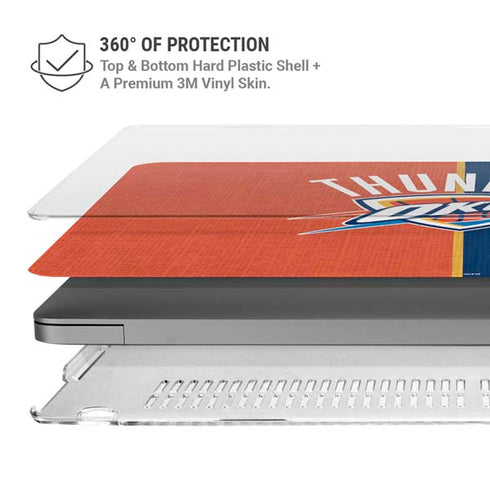 NBA OKC Thunder Split MacBook Pro 16in (2021-25) Case plus Skin