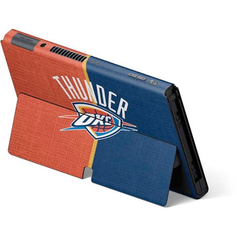 NBA OKC Thunder Split Nintendo Switch OLED (2021) Skin