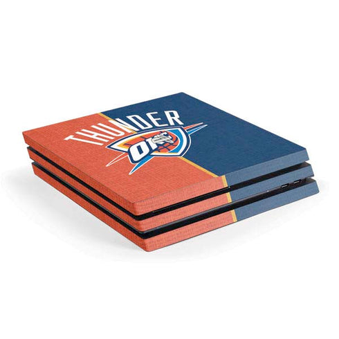 NBA OKC Thunder Split PS4 Pro Console Skin