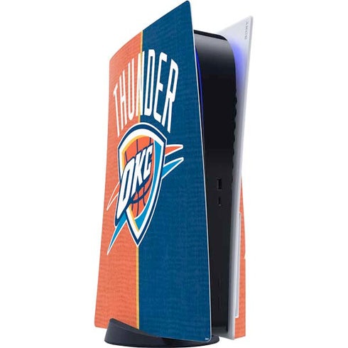 NBA OKC Thunder Split PS5 Console Skin
