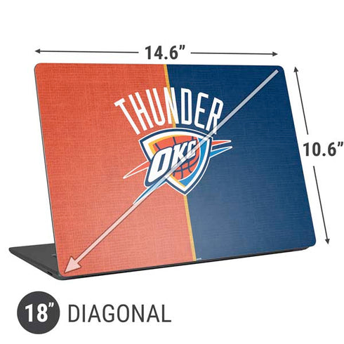 NBA OKC Thunder Split Universal Laptop 18in (14.6 x 10.6in) Skin