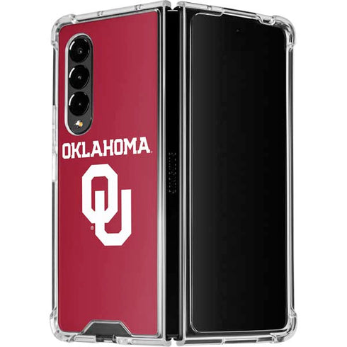 University of Oklahoma Basketball Galaxy Z Fold4 5G Clear Case