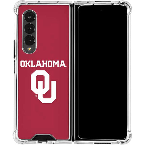 University of Oklahoma Basketball Galaxy Z Fold4 5G Clear Case