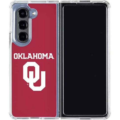 University of Oklahoma Basketball Galaxy Z Fold5 5G Clear Case