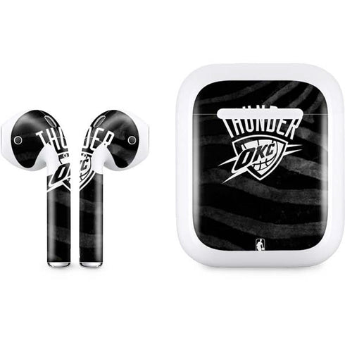 NBA Oklahoma City Thunder Black Animal Print Apple AirPods Skin