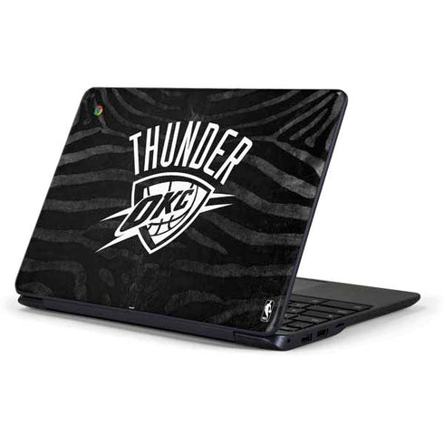 NBA Oklahoma City Thunder Black Animal Print Samsung Chromebook Skin