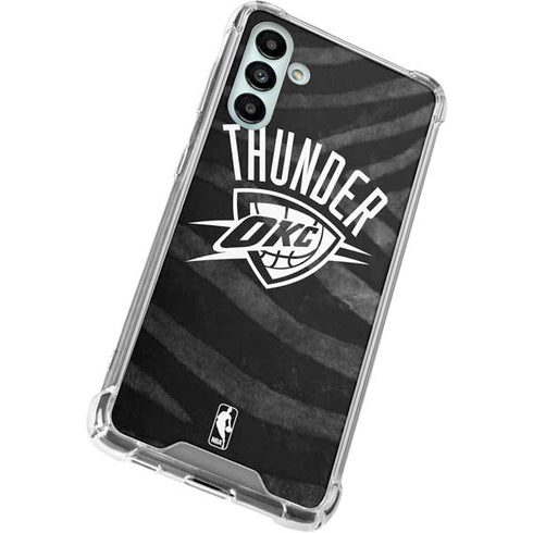 NBA Oklahoma City Thunder Black Animal Print Galaxy A13 5G Clear Case