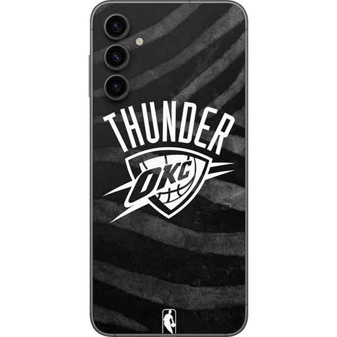 NBA Oklahoma City Thunder Black Animal Print Galaxy A14 5G Skin