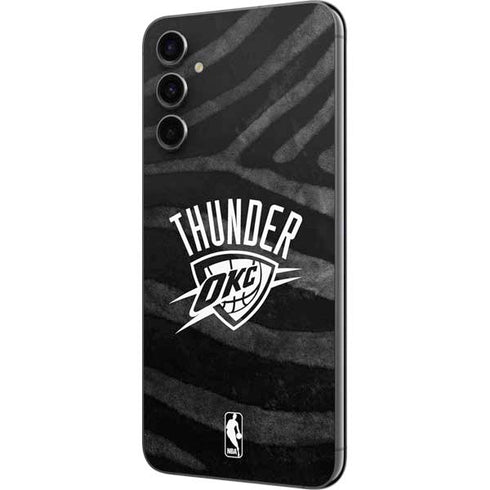 NBA Oklahoma City Thunder Black Animal Print Galaxy A14 5G Skin