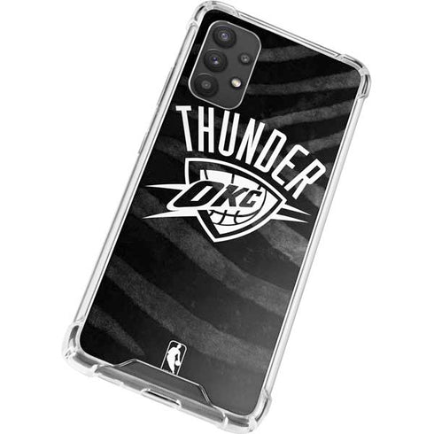 NBA Oklahoma City Thunder Black Animal Print Galaxy A32 5G Clear Case