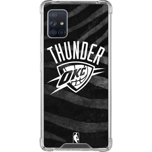 NBA Oklahoma City Thunder Black Animal Print Galaxy A51 5G Clear Case