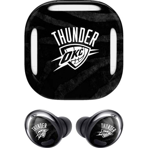 NBA Oklahoma City Thunder Black Animal Print Galaxy Buds Pro Skin