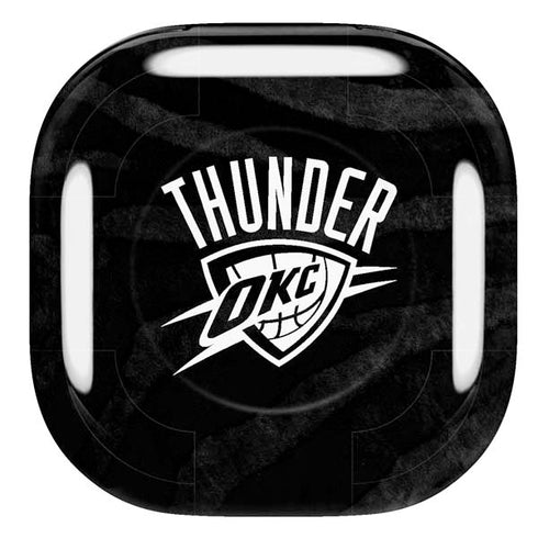 NBA Oklahoma City Thunder Black Animal Print Galaxy Buds Pro Skin