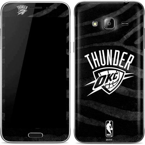 NBA Oklahoma City Thunder Black Animal Print Galaxy J3 Skin