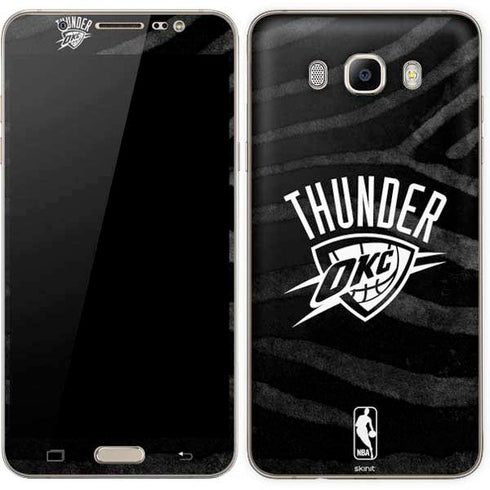 NBA Oklahoma City Thunder Black Animal Print Galaxy J7 Skin
