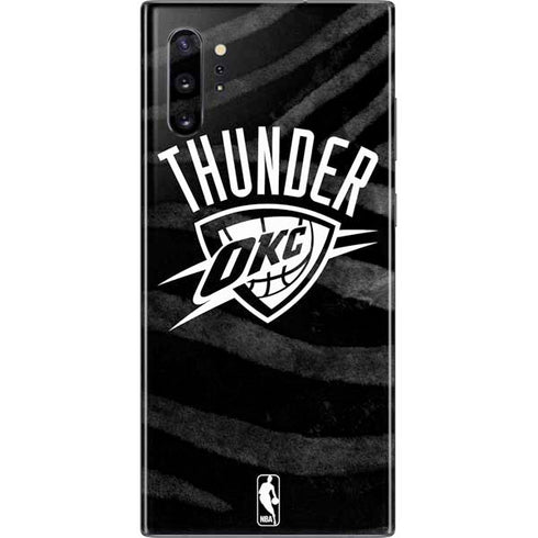 NBA Oklahoma City Thunder Black Animal Print Galaxy Note 10 Plus Skin