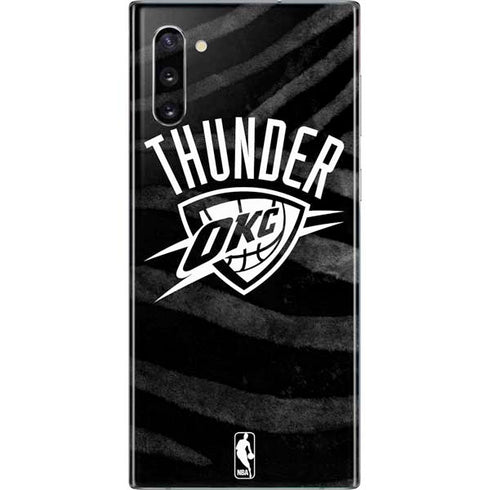 NBA Oklahoma City Thunder Black Animal Print Galaxy Note 10 Skin
