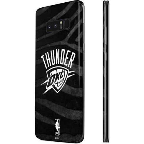 NBA Oklahoma City Thunder Black Animal Print Galaxy Note 8 Skin