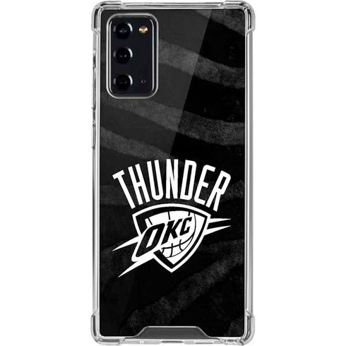 NBA Oklahoma City Thunder Black Animal Print Galaxy Note20 5G Clear Case