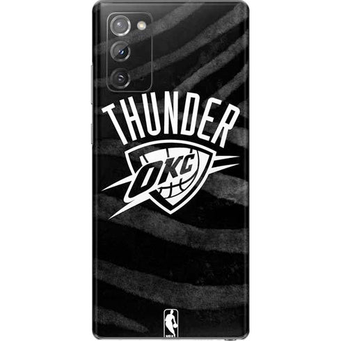 NBA Oklahoma City Thunder Black Animal Print Galaxy Note20 5G Skin