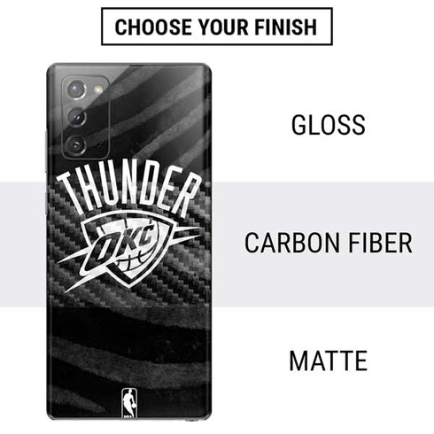 NBA Oklahoma City Thunder Black Animal Print Galaxy Note20 5G Skin
