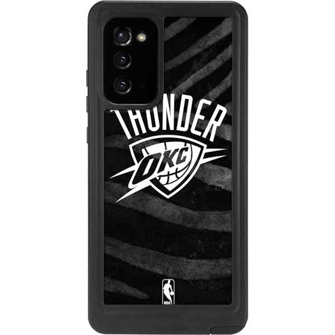 NBA Oklahoma City Thunder Black Animal Print Galaxy Note20 5G Waterproof Case