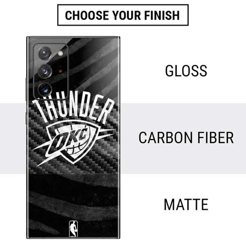 NBA Oklahoma City Thunder Black Animal Print Galaxy Note20 Ultra 5G Skin