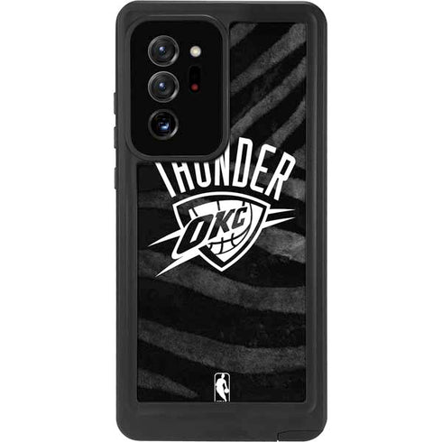 NBA Oklahoma City Thunder Black Animal Print Galaxy Note20 Ultra 5G Waterproof Case
