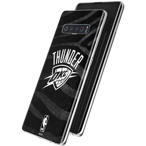NBA Oklahoma City Thunder Black Animal Print Galaxy S10 Plus Skin
