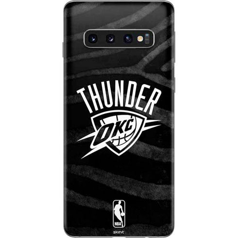 NBA Oklahoma City Thunder Black Animal Print Galaxy S10 Skin