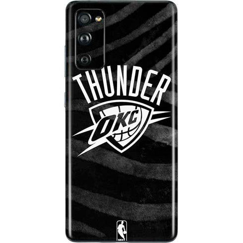 NBA Oklahoma City Thunder Black Animal Print Galaxy S20 Fan Edition Skin