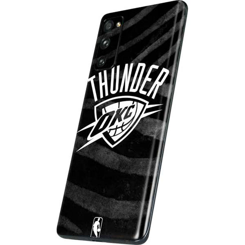 NBA Oklahoma City Thunder Black Animal Print Galaxy S20 Fan Edition Skin