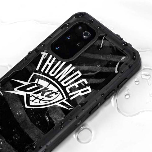 NBA Oklahoma City Thunder Black Animal Print Galaxy S20 Plus Waterproof Case