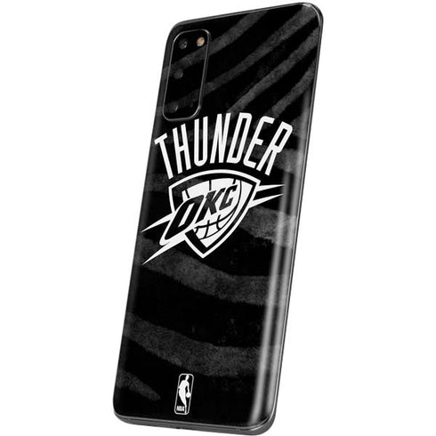 NBA Oklahoma City Thunder Black Animal Print Galaxy S20 Skin