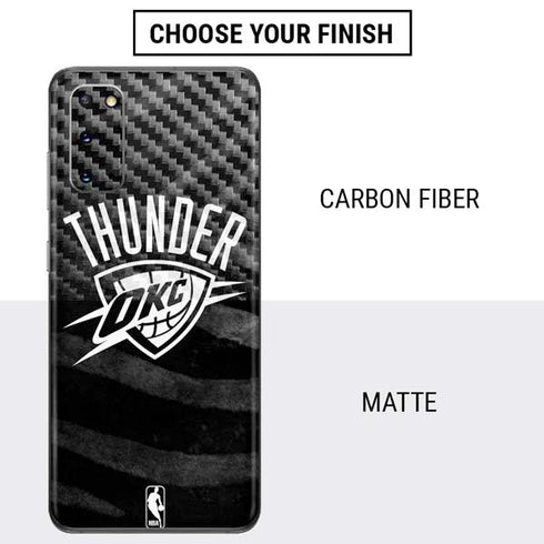 NBA Oklahoma City Thunder Black Animal Print Galaxy S20 Skin