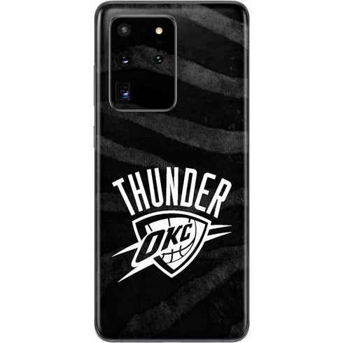 NBA Oklahoma City Thunder Black Animal Print Galaxy S20 Ultra 5G Skin