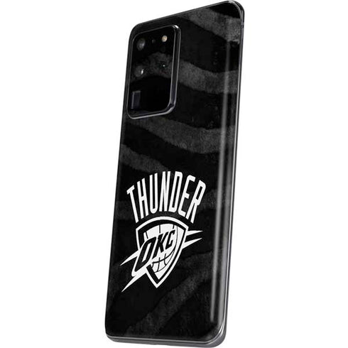 NBA Oklahoma City Thunder Black Animal Print Galaxy S20 Ultra 5G Skin