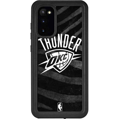 NBA Oklahoma City Thunder Black Animal Print Galaxy S20 Waterproof Case