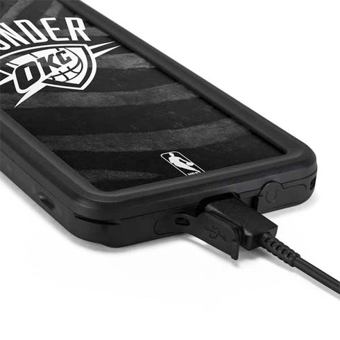 NBA Oklahoma City Thunder Black Animal Print Galaxy S20 Waterproof Case