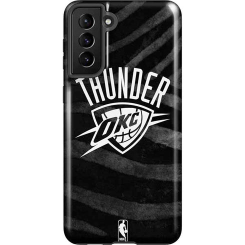 NBA Oklahoma City Thunder Black Animal Print Galaxy S21 Plus 5G Pro Case