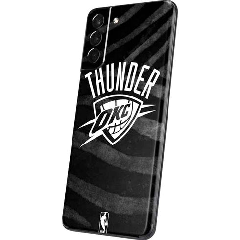 NBA Oklahoma City Thunder Black Animal Print Galaxy S21 Plus 5G Skin