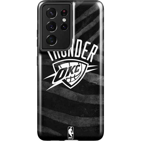 NBA Oklahoma City Thunder Black Animal Print Galaxy S21 Ultra 5G Pro Case