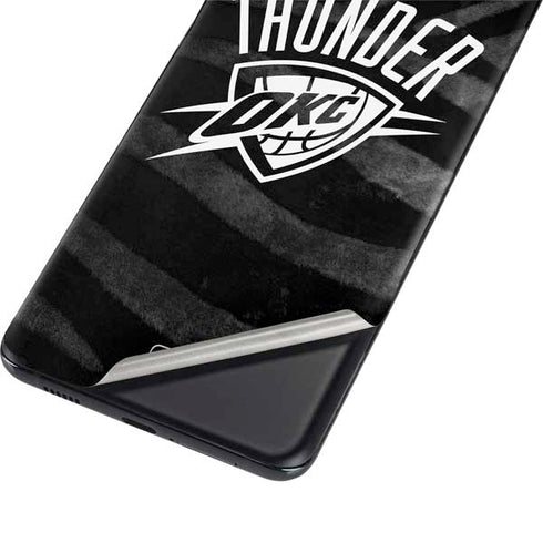 NBA Oklahoma City Thunder Black Animal Print Galaxy S21 Ultra 5G Skin